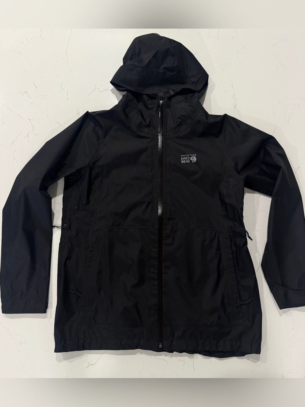 Mountain Hardwear Threshold Jacket Women’s L Black Dry.Q 3L Waterproof Pit Zips